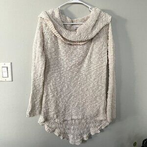 Cato vintage boho style cotton nylon cowl neck sweater knit women size large